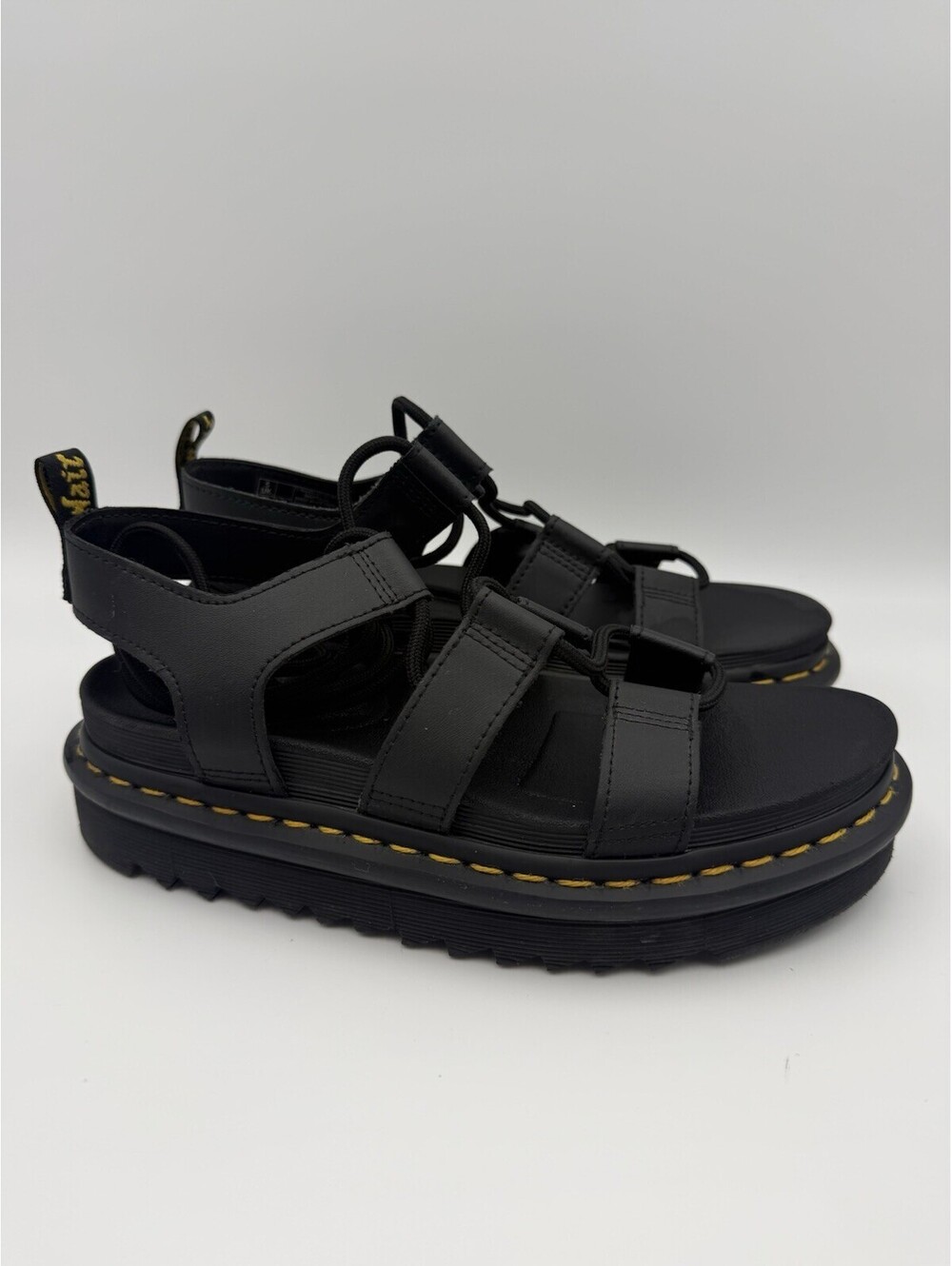 Dr Martens Doc Nartilla Sandals Women's Size 7 Black Gladiator Style Sandal
